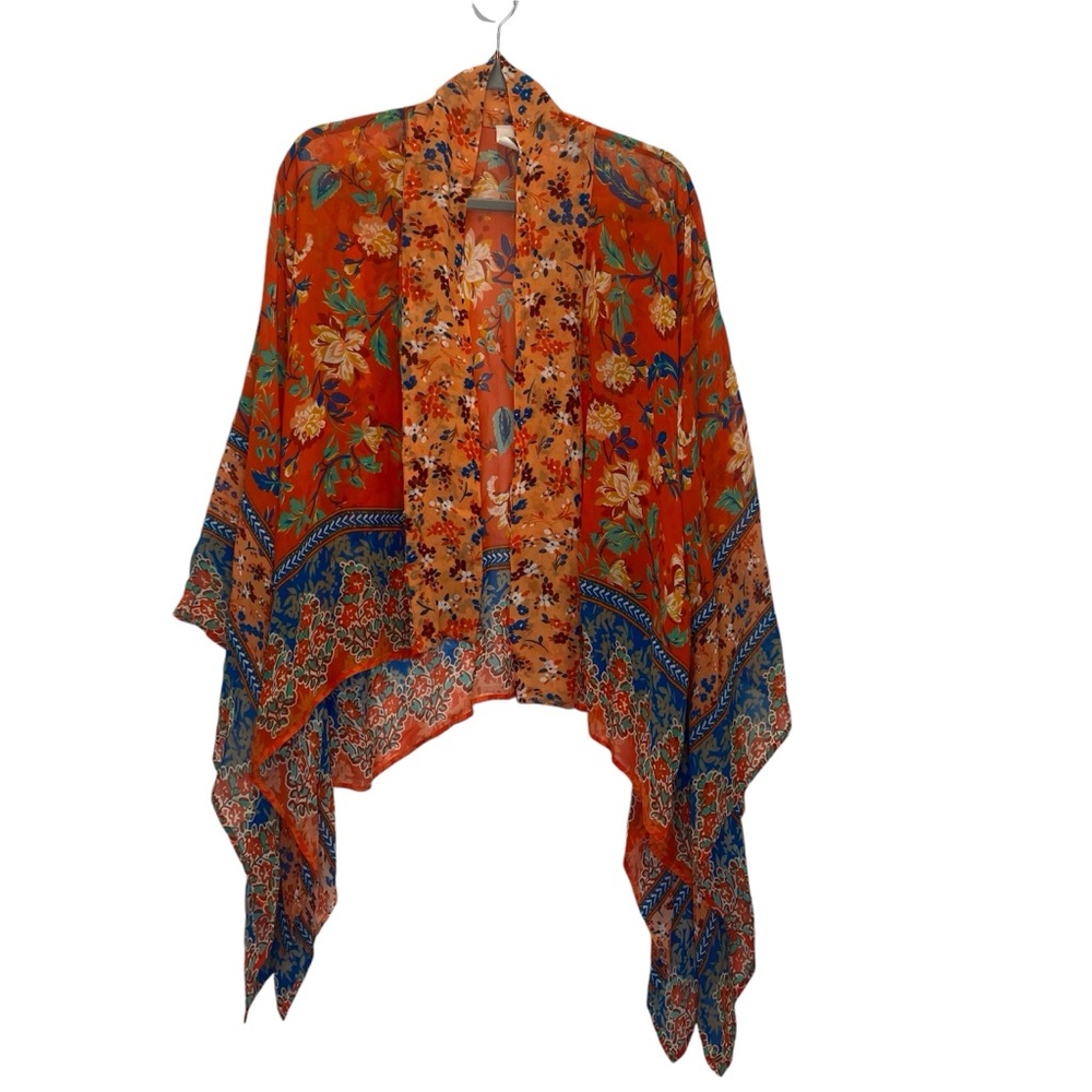 Anthropologie Akemi + Kin Hayley Mixed Print Kimono Shawl Cardigan One Size - Picture 4 of 8
